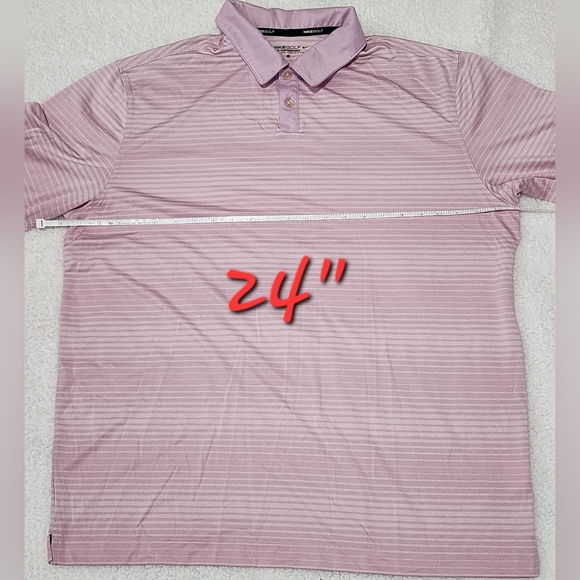Nike Golf Tour Performance Dri-Fit Polo Size XL Striped Pink - Picture 6 of 8